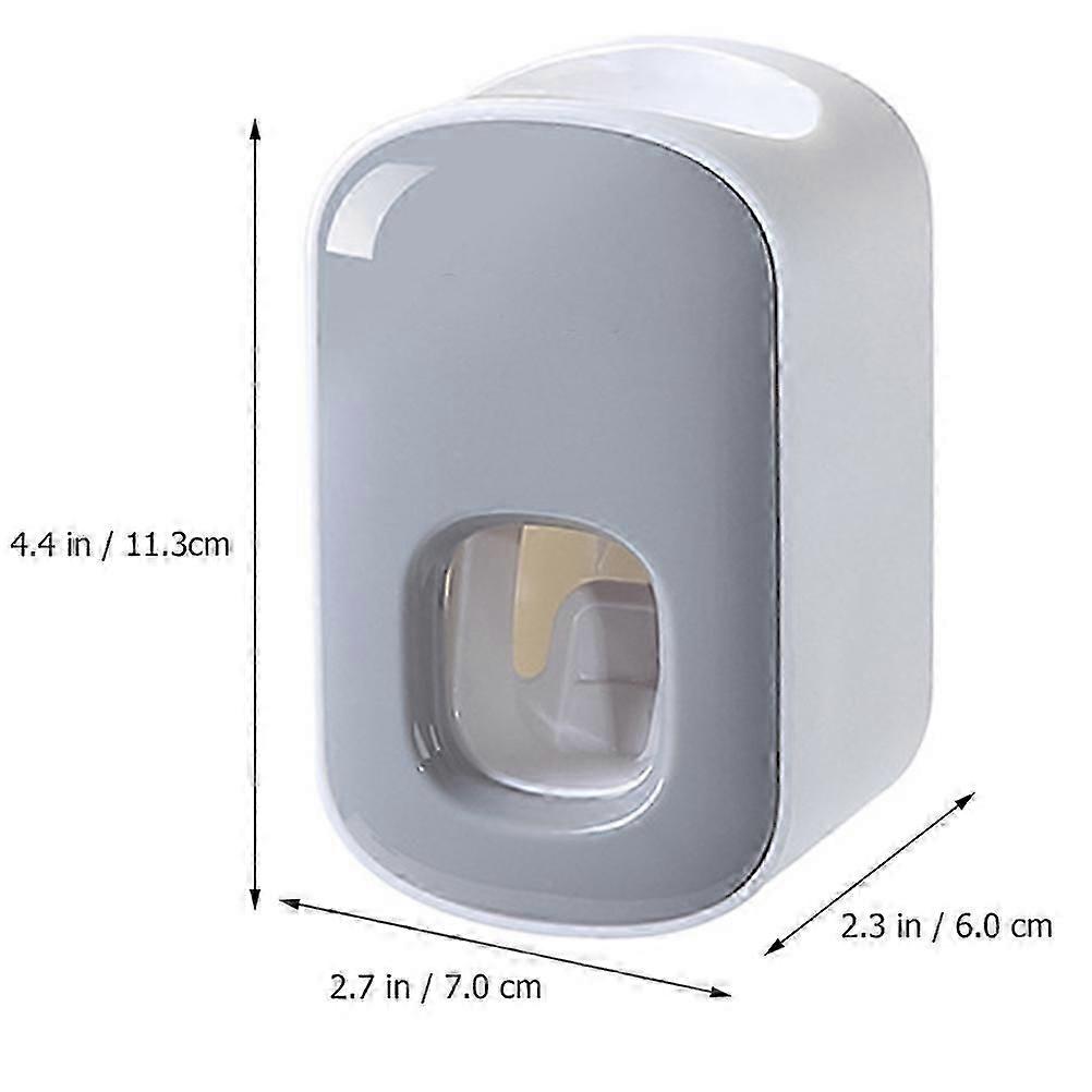 Toothpaste Holder Double Squeezer for Home Use Wall Mounted Grey