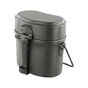 Lightweight Aluminum Camping Mess Kit, Dual Purpose Cookware Set for Hiking and Backpacking