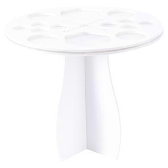 Makeup Brush Drying Rack 14 Holes Holder Stand for Storage 1Pcs White