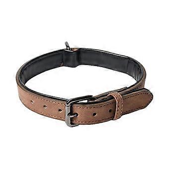 Padded Leather Dog Collar Breathable Durable Design, Rustproof Adjustable Metal Buckle for Secure Fit, Comfortable Neck Wear XS Size Suitable for Smal