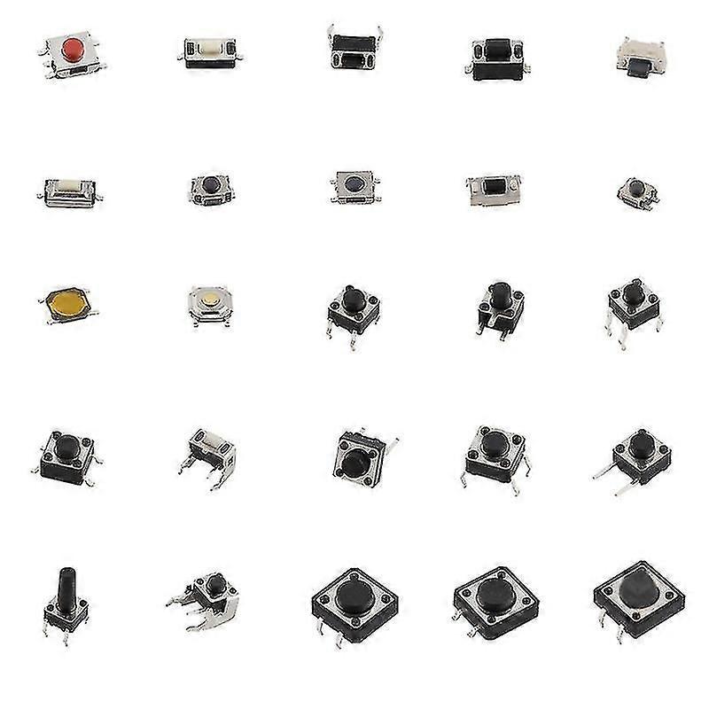 2024 125pcs Micro Switch Car Remote Control Button Switches Smd Dip Assortment Kit