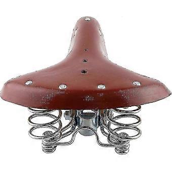 Klassischer brauner Federsattel Comfort Cruiser Fahrradsitz mit Federsitz gepolstert unisex - JS