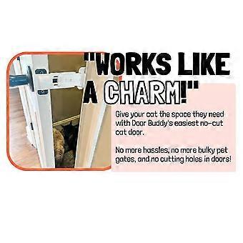 Door Prop for Cats - Easiest Cat Door Latch Holder to Keep Interior Door Open for Pets - Dog Proof Cat Feeding Station