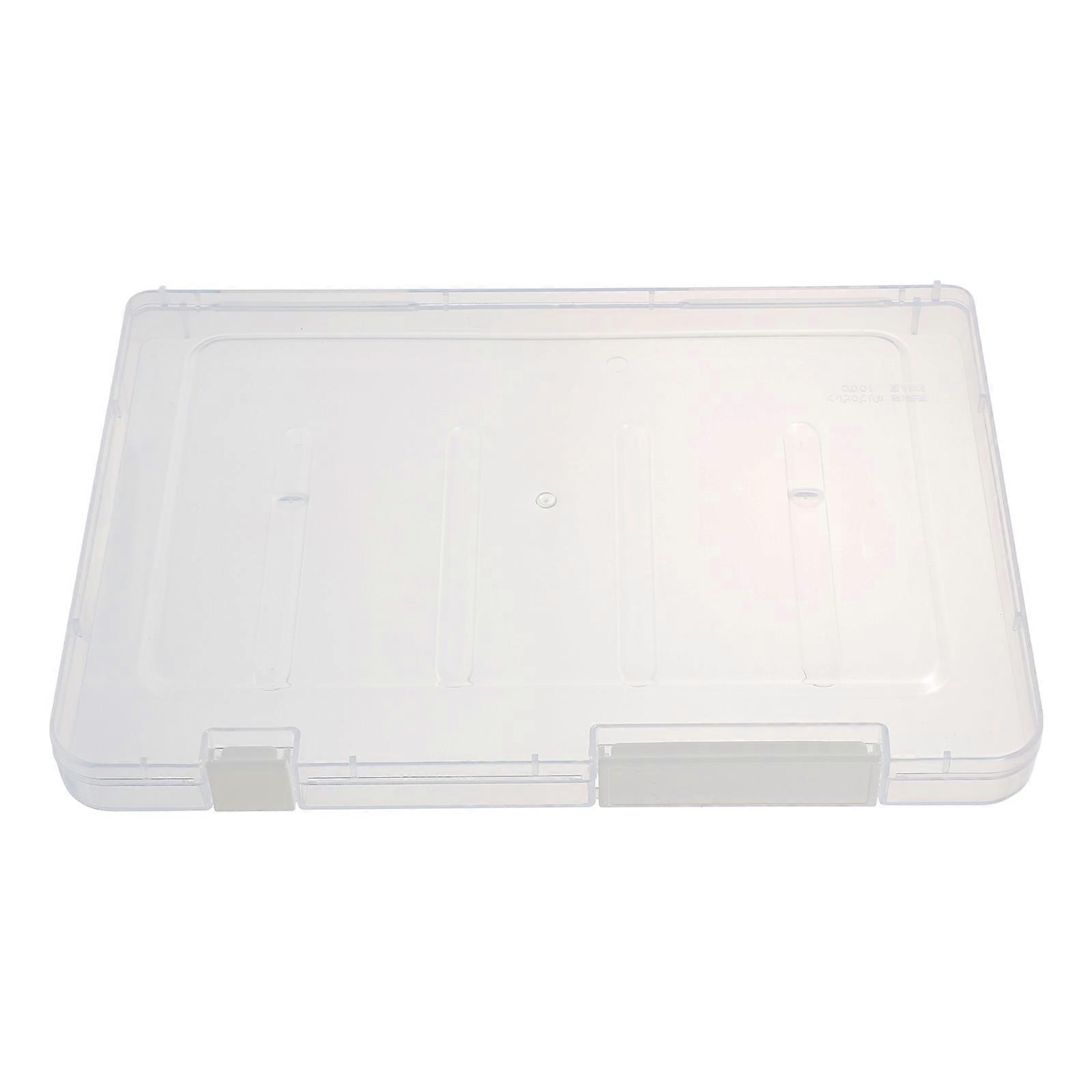 File Storage Box Document Holder for Desktop Use 1Pcs Transparent Plastic
