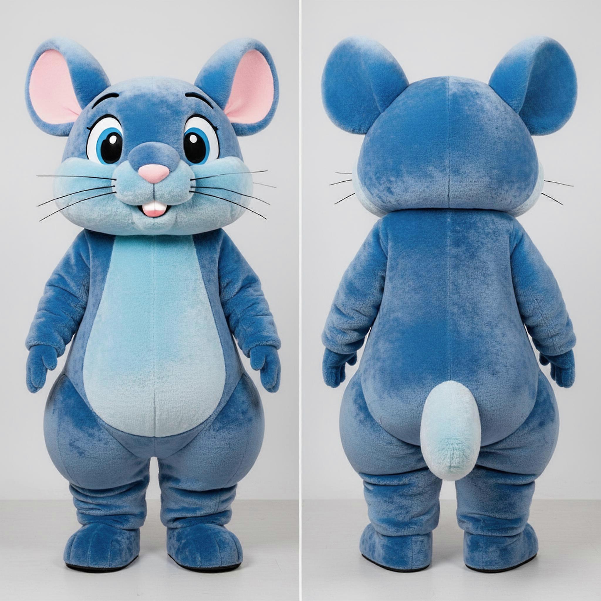 MASTICOT Sky Blue Velvety Chinchilla Mascot