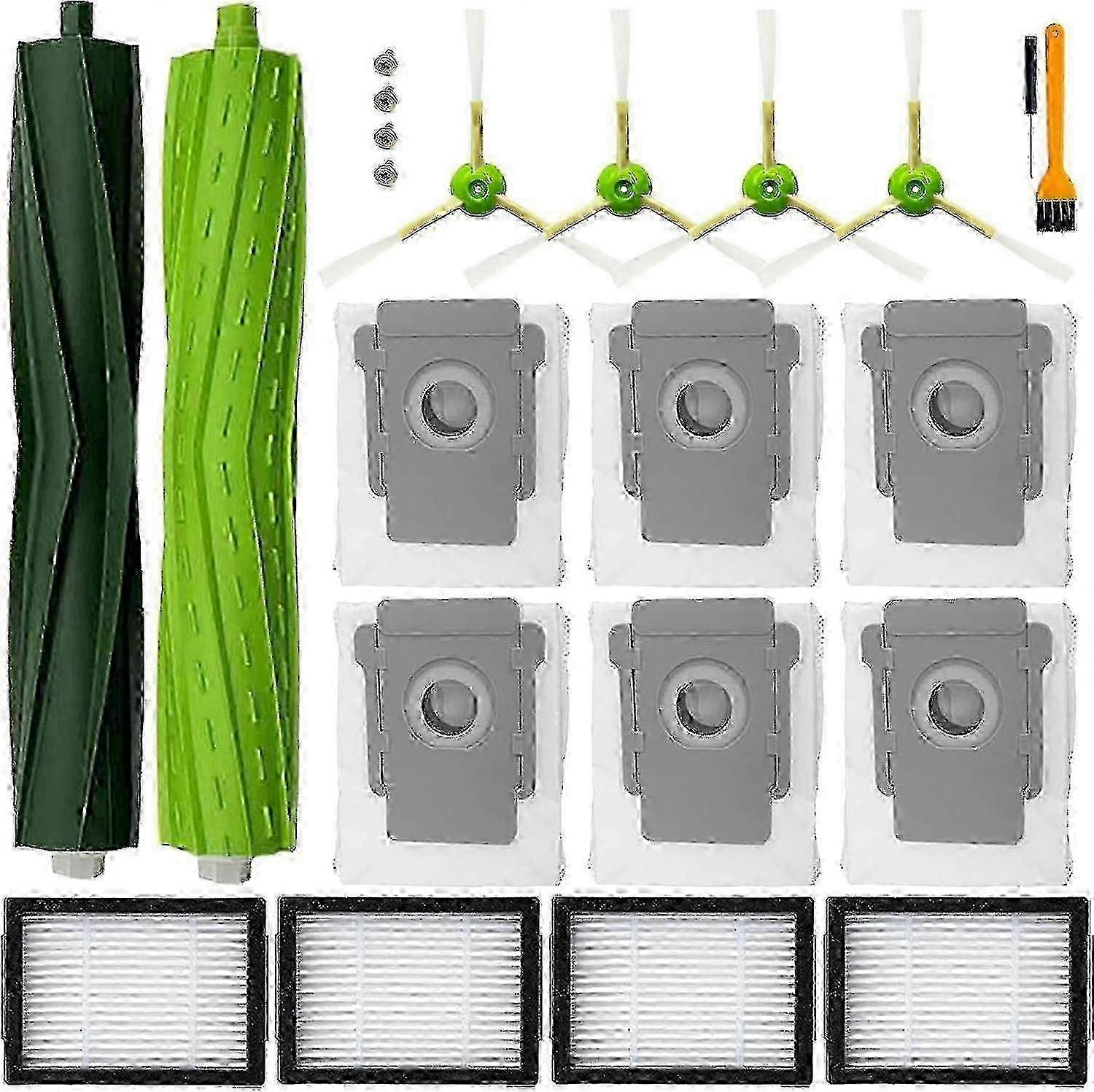 Replacement Vacuum Filter and Brush Rollers, Compatible with i3 i7 E5 i4 J7