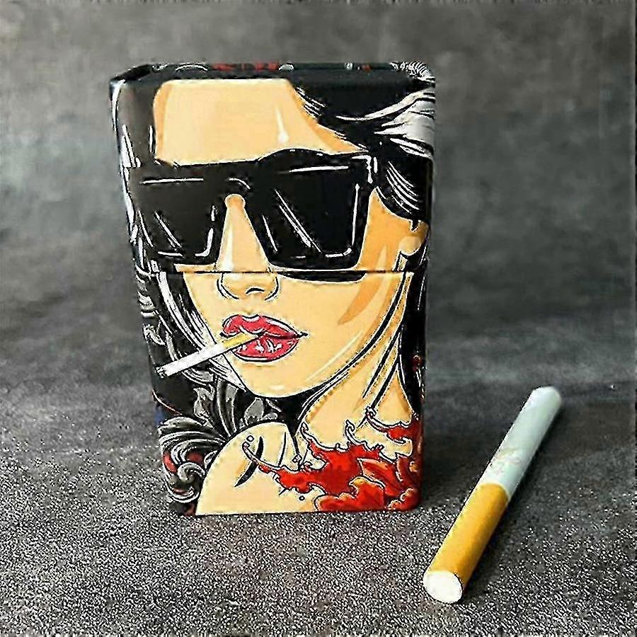 Tin Cigarette Case 20-pack Portable Moisture-proof Metal
