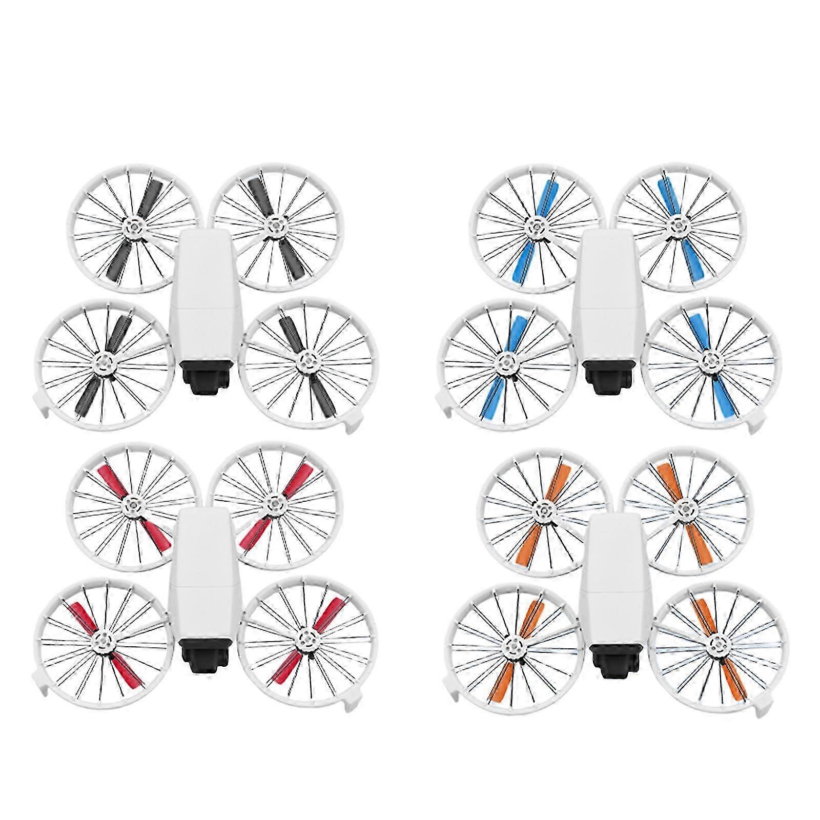8pcs Low Noise Drones Propellers compatible with Flip Models Improved Flight Efficiency And Easy Setups Included Tools Red