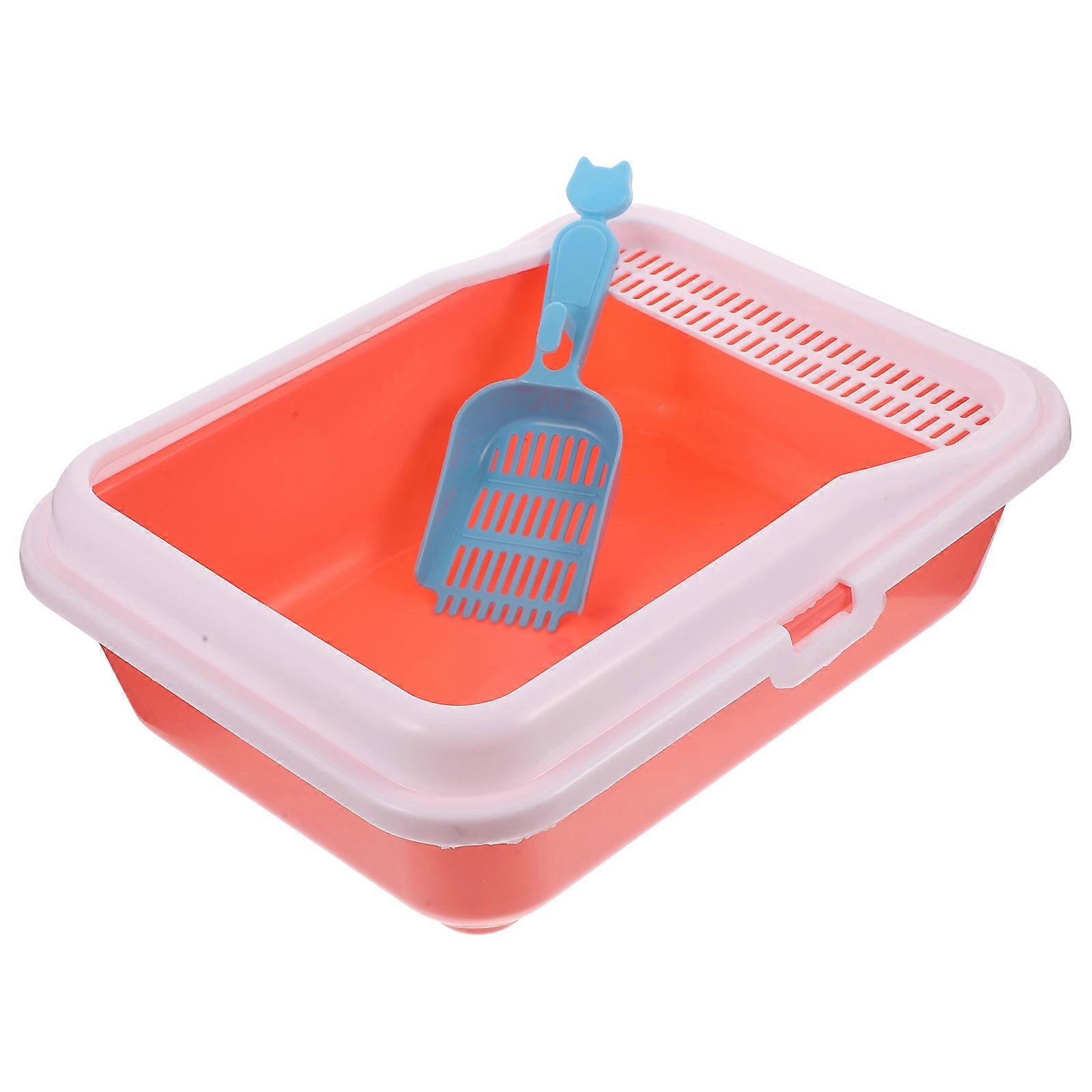 Durable Cat Litter Box with Anti-Splash Function with Sand Scoop