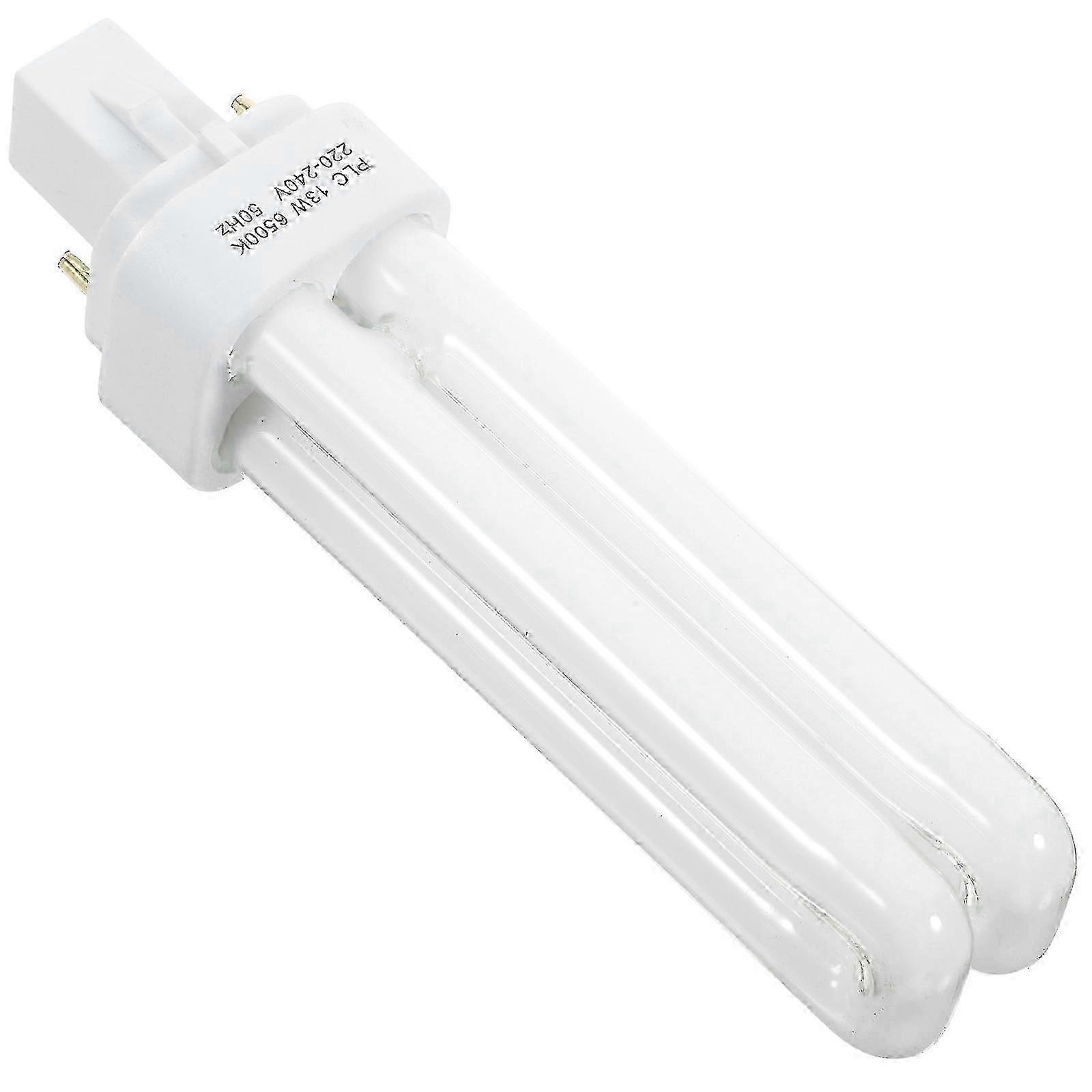 4 Pack 13W Compact Fluorescent Bulbs, 2 Pin Plug, White Light, Energy Efficient