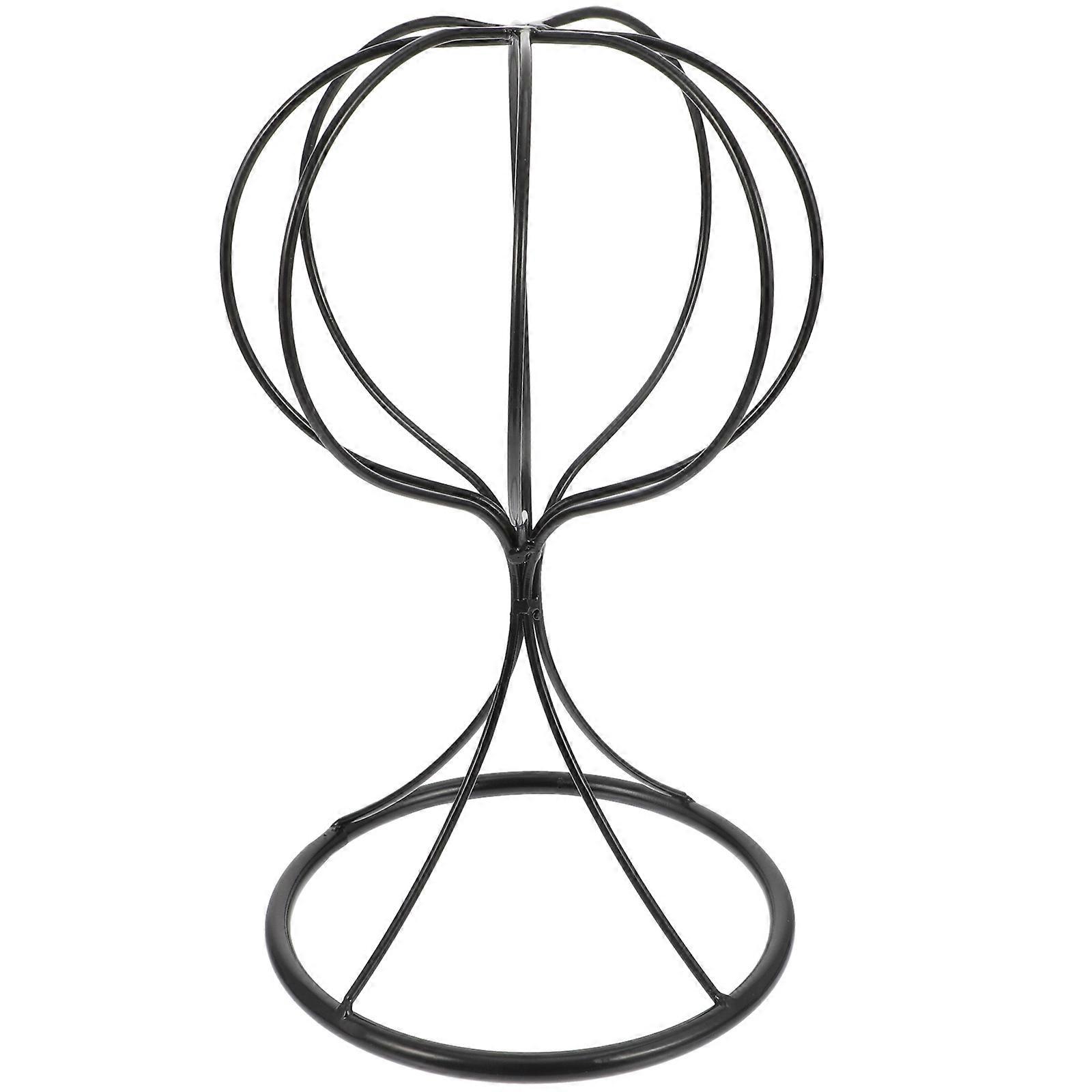 Adjustable Iron Hat Display Rack for Displaying Black Hat Storage