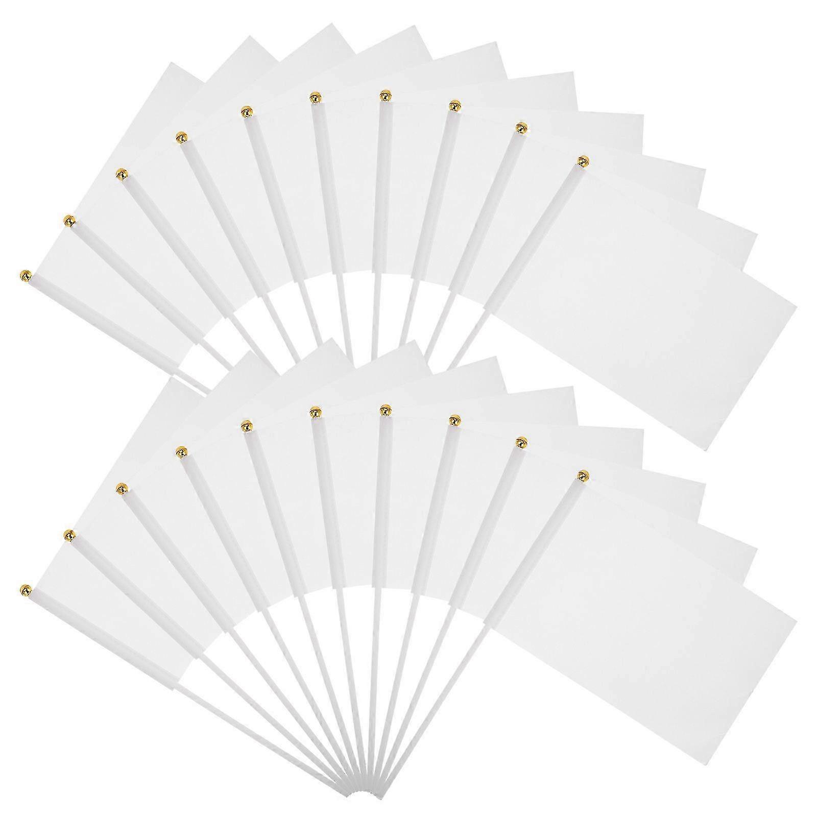 144Pcs Hand-Cranked Commanding Referee Flag White Waving Flag Set