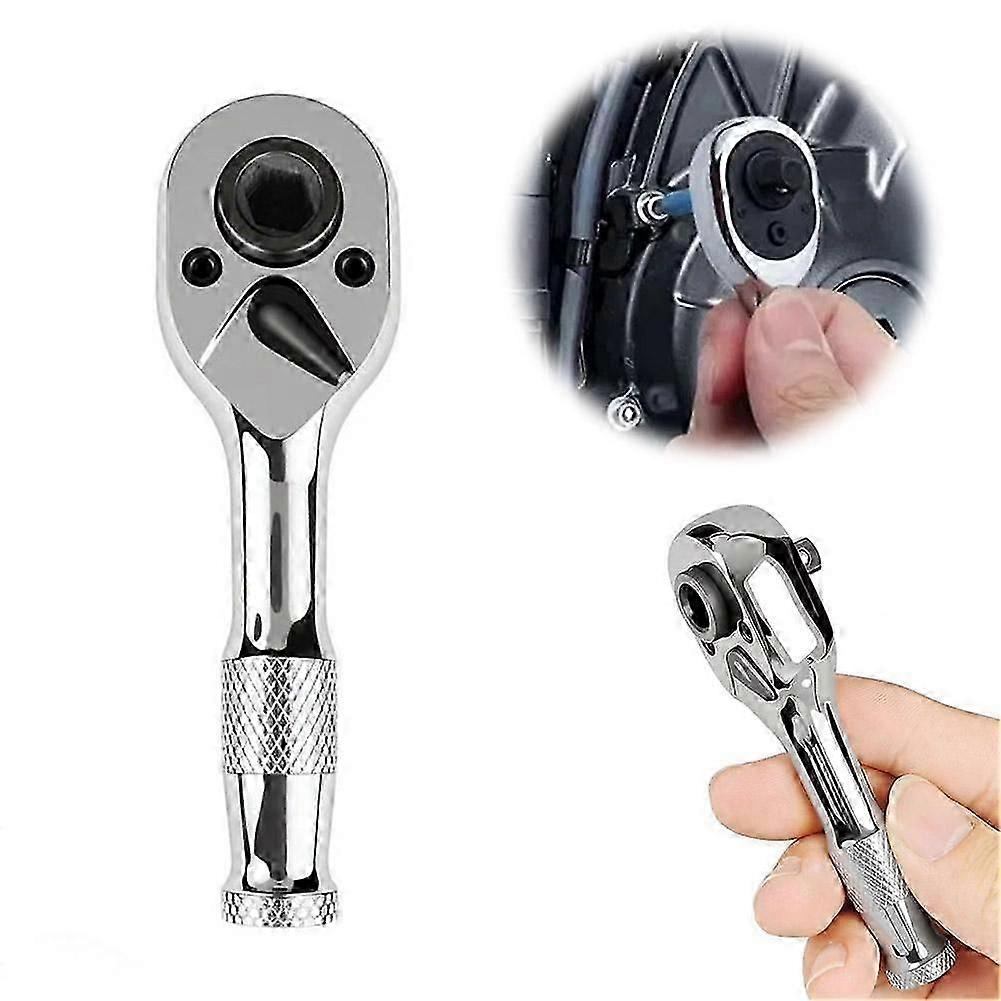 Mini Ratchet Wrench - Dual Head for Socket & Screwdriver Bits SFE
