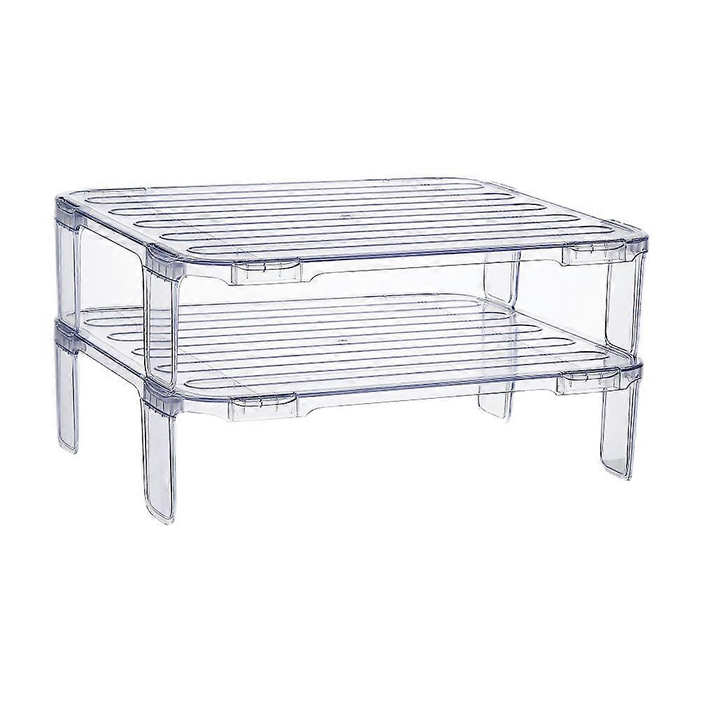 Kitchen Storage Rack for Refrigerator Organizer Stackable Storage Shelf