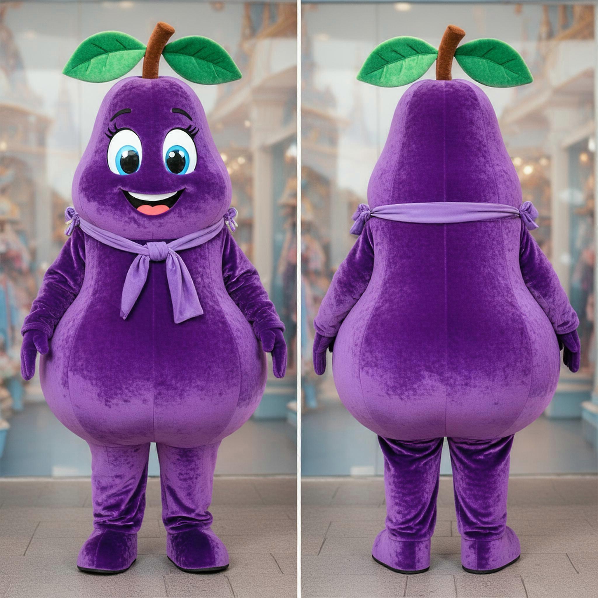 MASTICOT Velvet Purple Rounded Pear Mascot