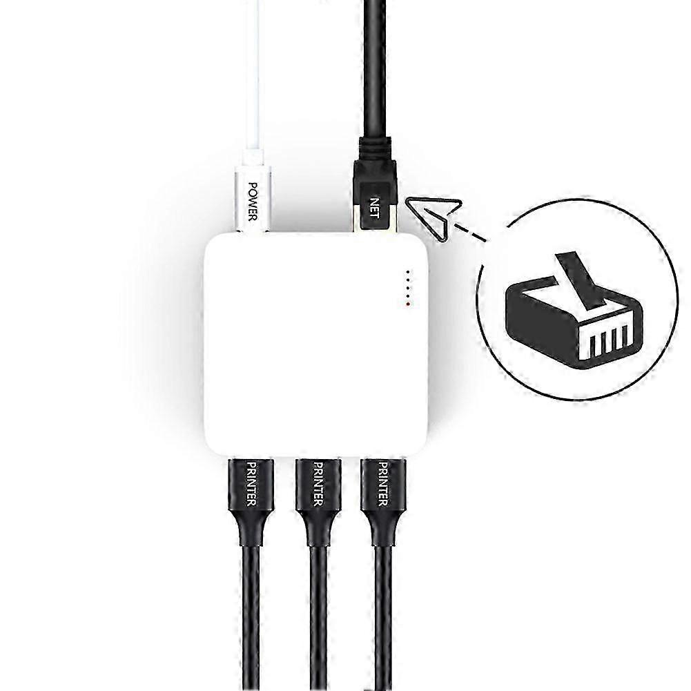 Multi-Interface USB WiFi Network Print Server for Printer Sharing