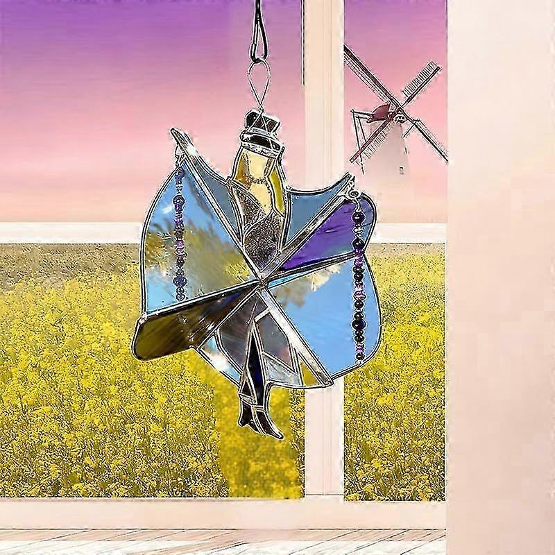 Self-Assembly Stained Glass Wind Spinner