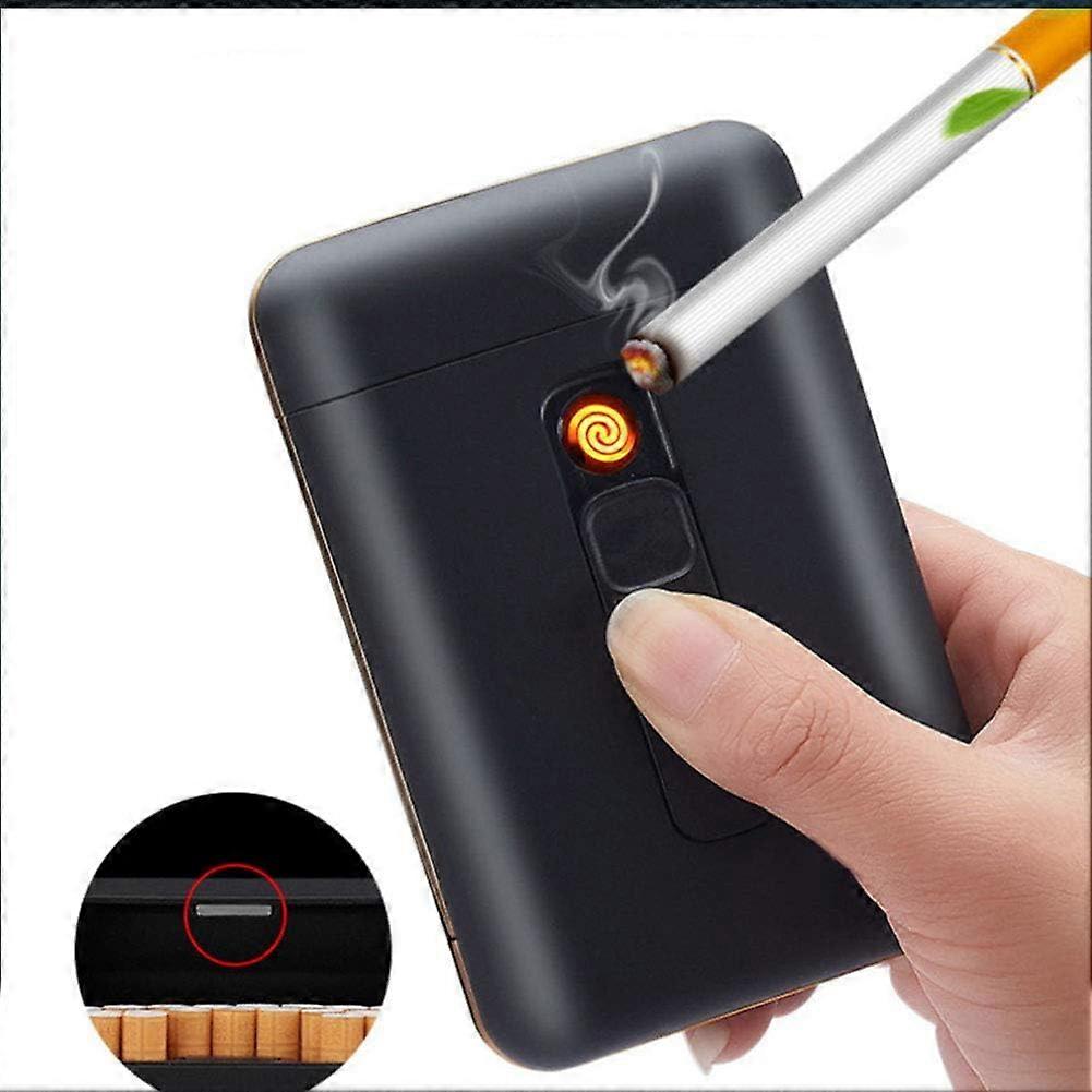 Cigarette case with lighter， Cigarette box for 20 normal