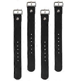 Kids Adjustable Bike Basket Strap Black 2Pairs