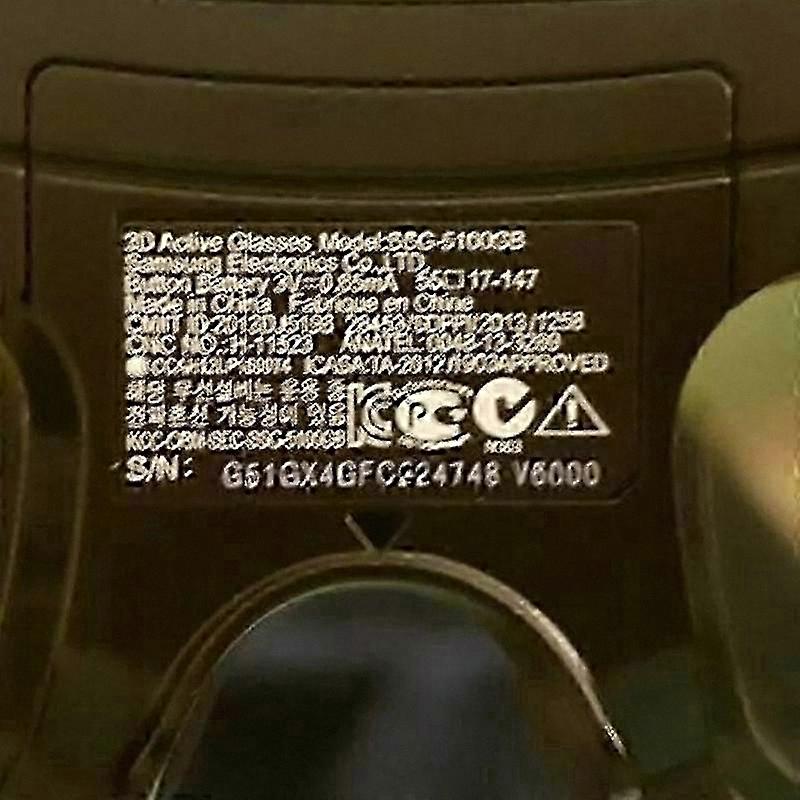 3D Active Shutter Glasses for 3D TVs with SSG5100GB Compatibility