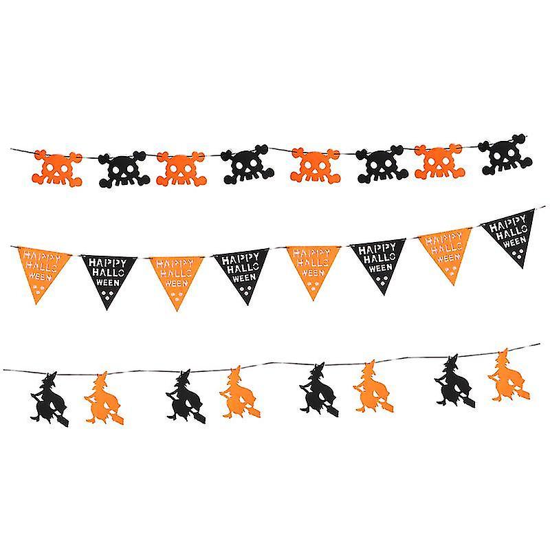 25*18Cm Party Streamers & Curtains 3pcs Creative Hanging Banner Halloween Hanging Decor H