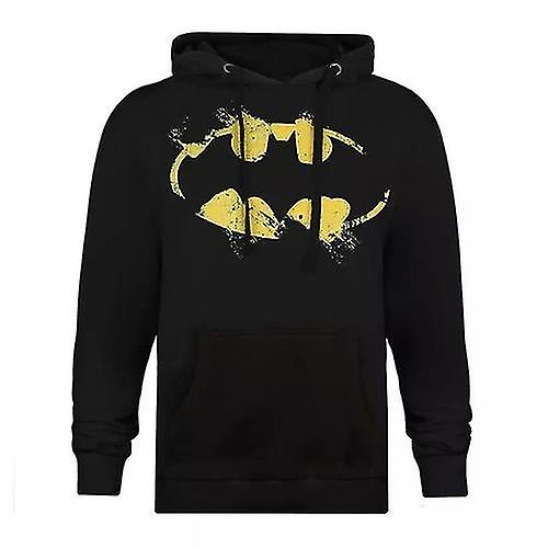Batman Mens Painted Effect Logo Hoodie