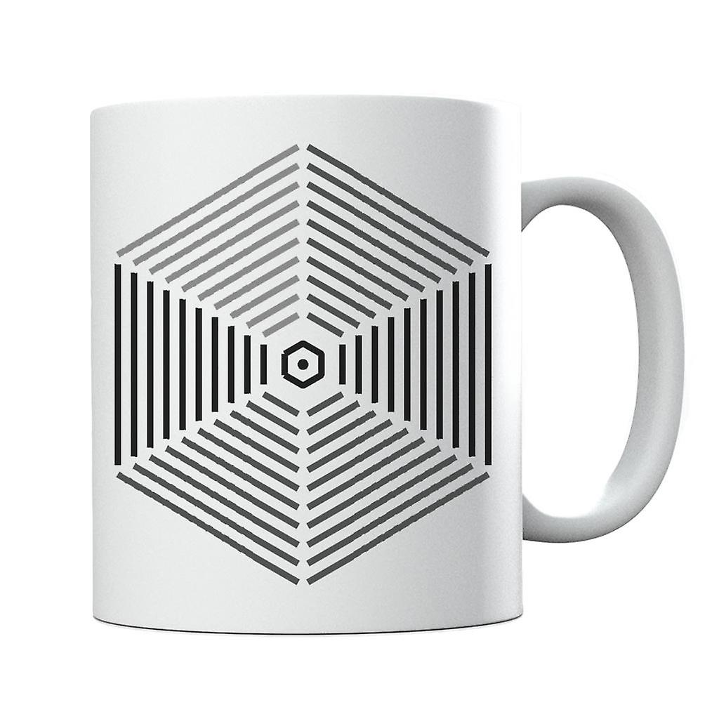 Geometric Shape Hexagonal Lines Mug