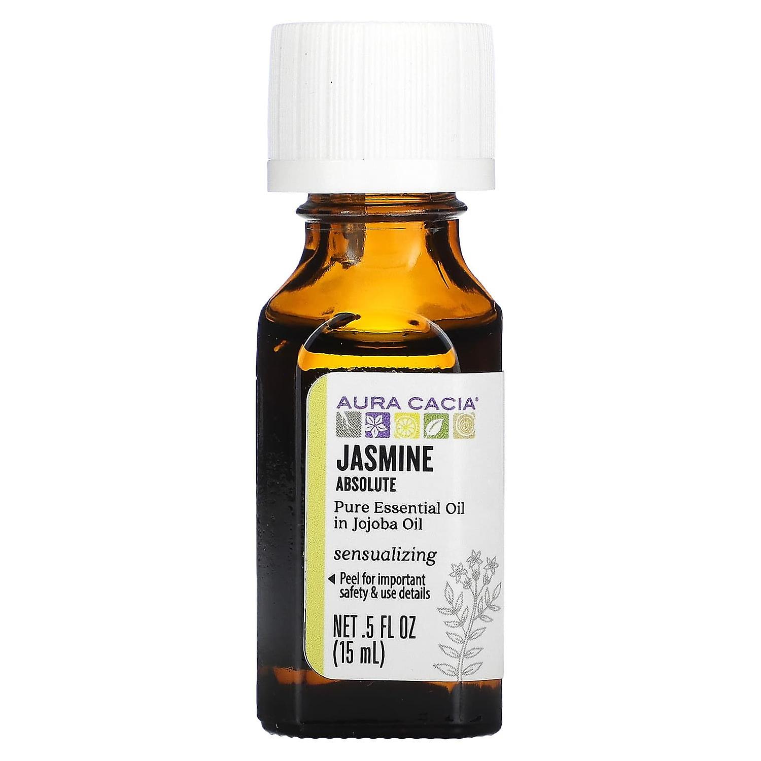 Aura Cacia, Pure Essential Oil, Jasmine Absolute, 0.5 fl oz (15 ml)