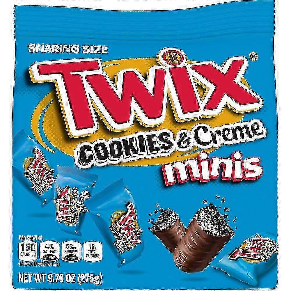 Twix Cookies & Creme Minis Chocolate Cookie Candy Bars, 9.7 Oz