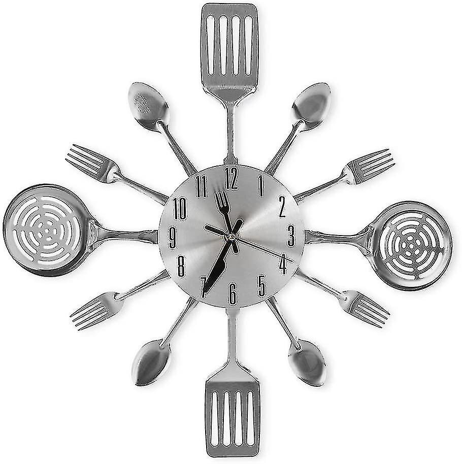 Large Kitchen Wall Clocks With Spoons And Forks