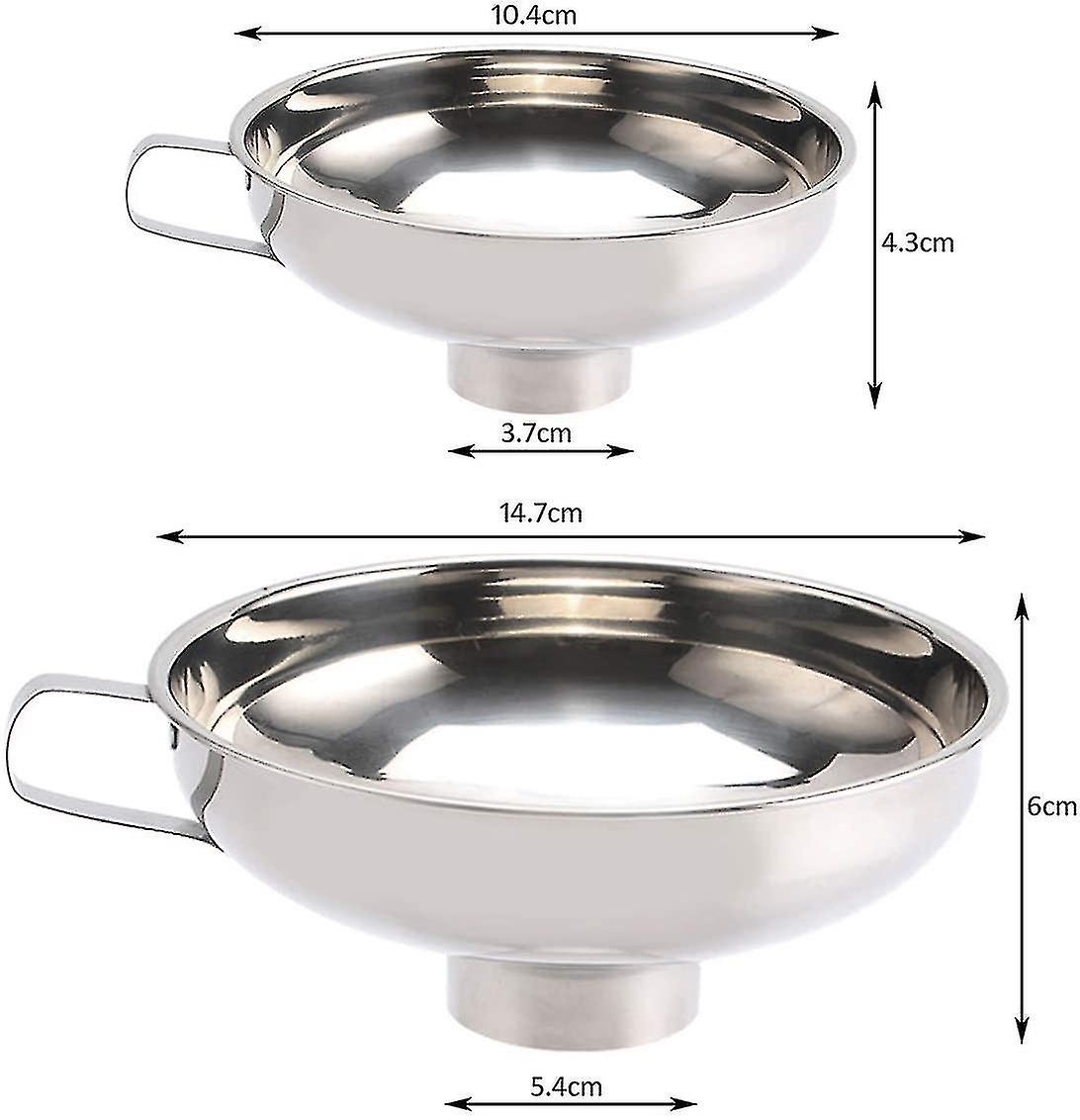 Canning Funnels, 2 Pack Wide Mouth Stainless Steel Jam Powder Bean Peanut Canning Funnels