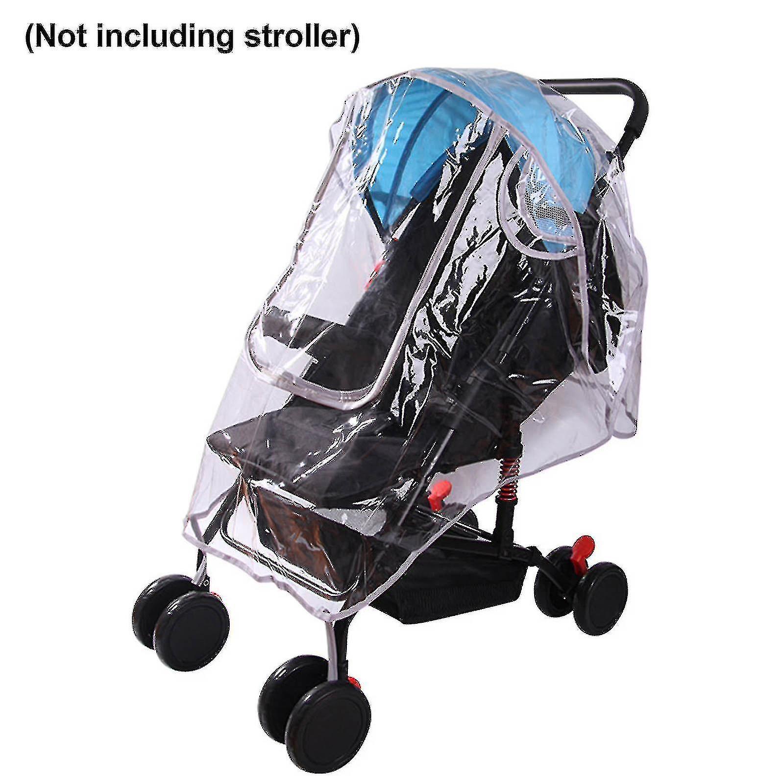 Stroller Rain Cover Universal, Stroller Accessory Waterproof Windproof Dustproof Baby Car Seat Weather Shield With Clear Eye Screen Toddler Stroller