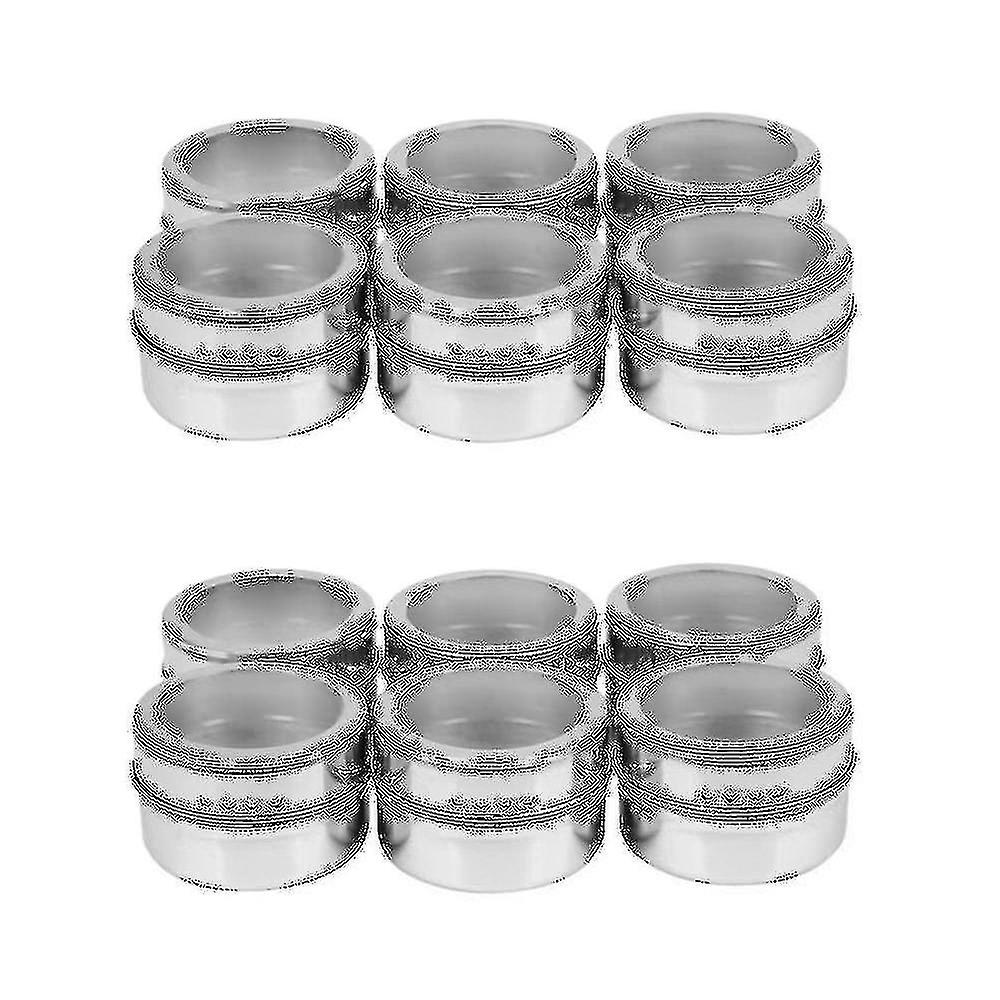 12pcs / مجموعة غطاء واضح المغناطيسي التوابل جرة الفولاذ المقاوم للصدأ التوابل صلصة التخزين حاوية الأواني المطبخ