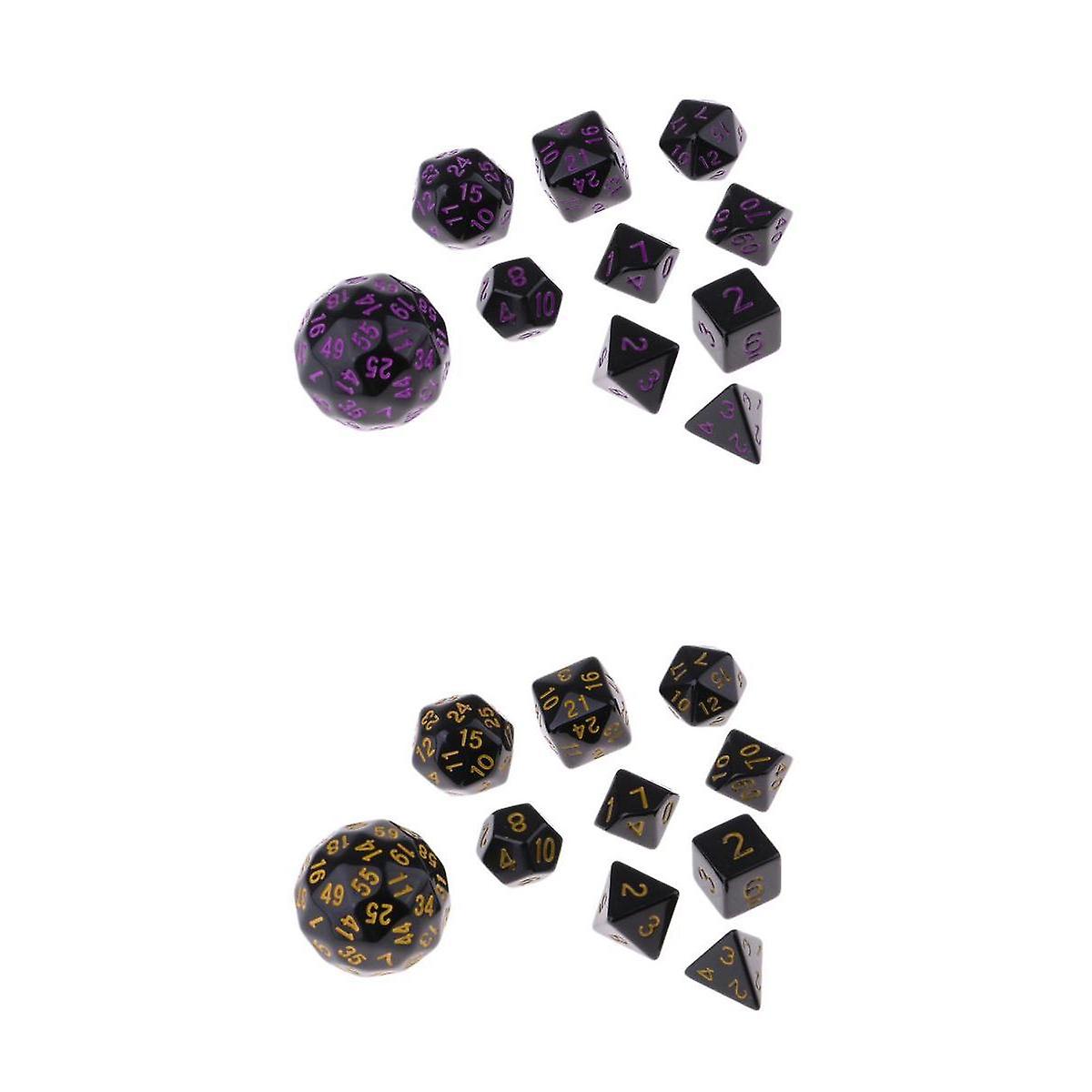 20 Pieces Acrylic Polyhedral Dice Set Table Game Party Game Accessory A+B