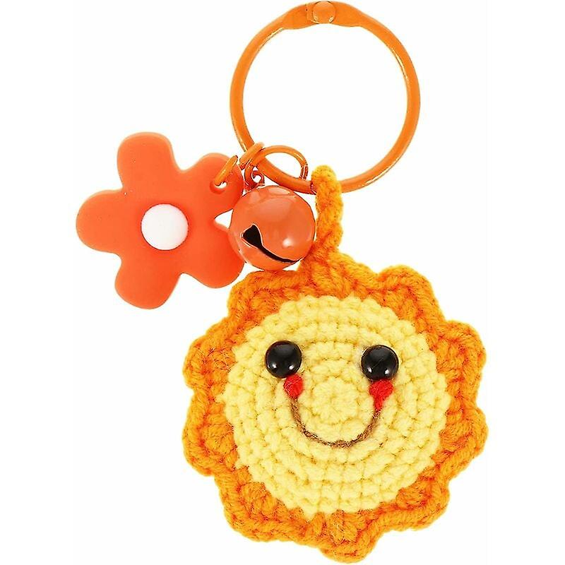 Knitted sun key ring