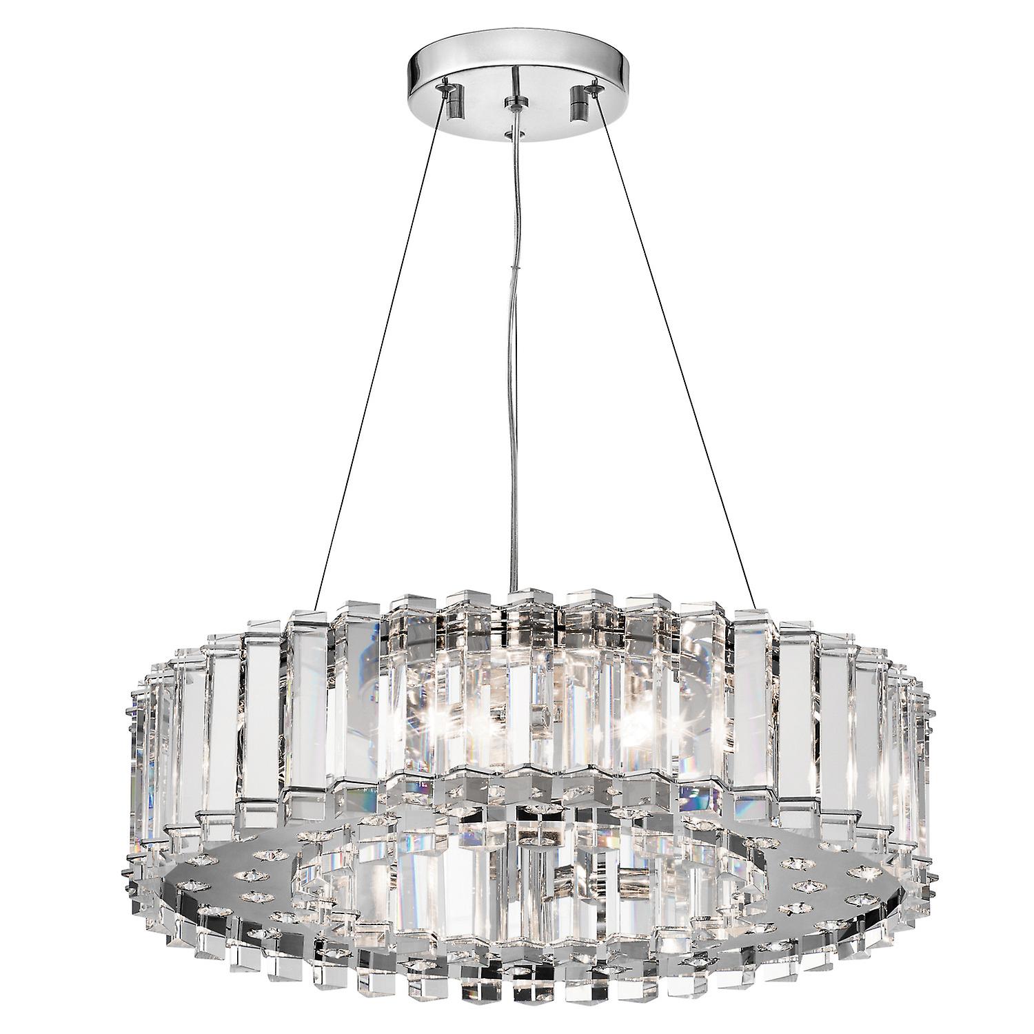 Crystal Skye 8 Light Chandelier Chrome Finish, G9