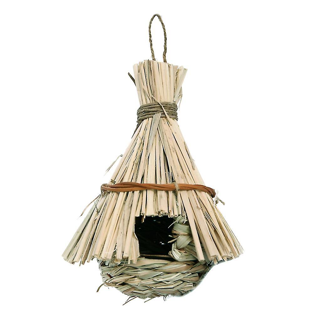 1 Pc Of Weaving Birds Shelter Straw Bird Nest Bird Breeding Nest Birds Shelter For Bird Balcony