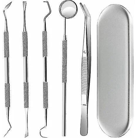 Munvårdsverktyg - Silveruppsättning av 5