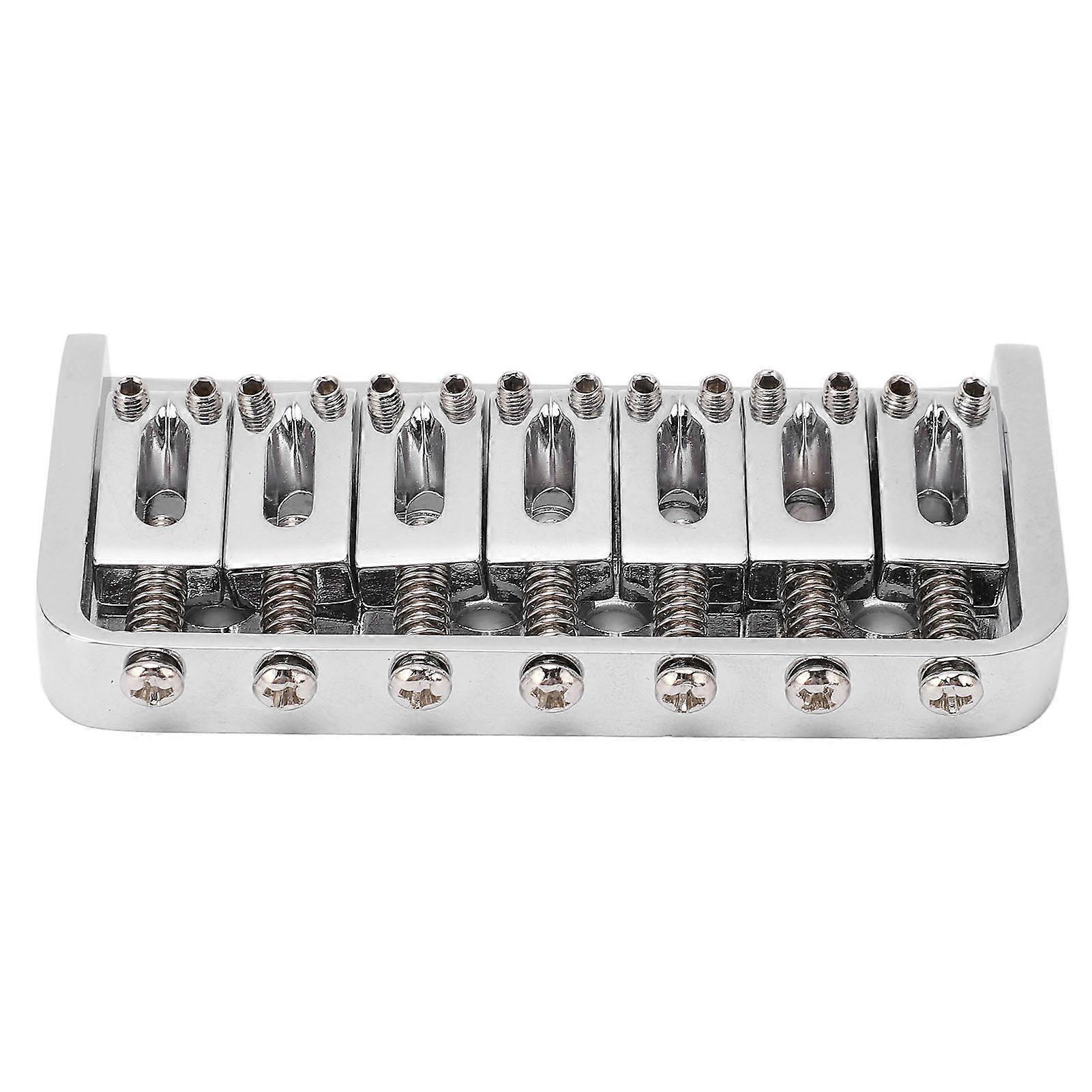 7 String Guitar Fixed Bridge Metal Tailpiece Silver Replacement
