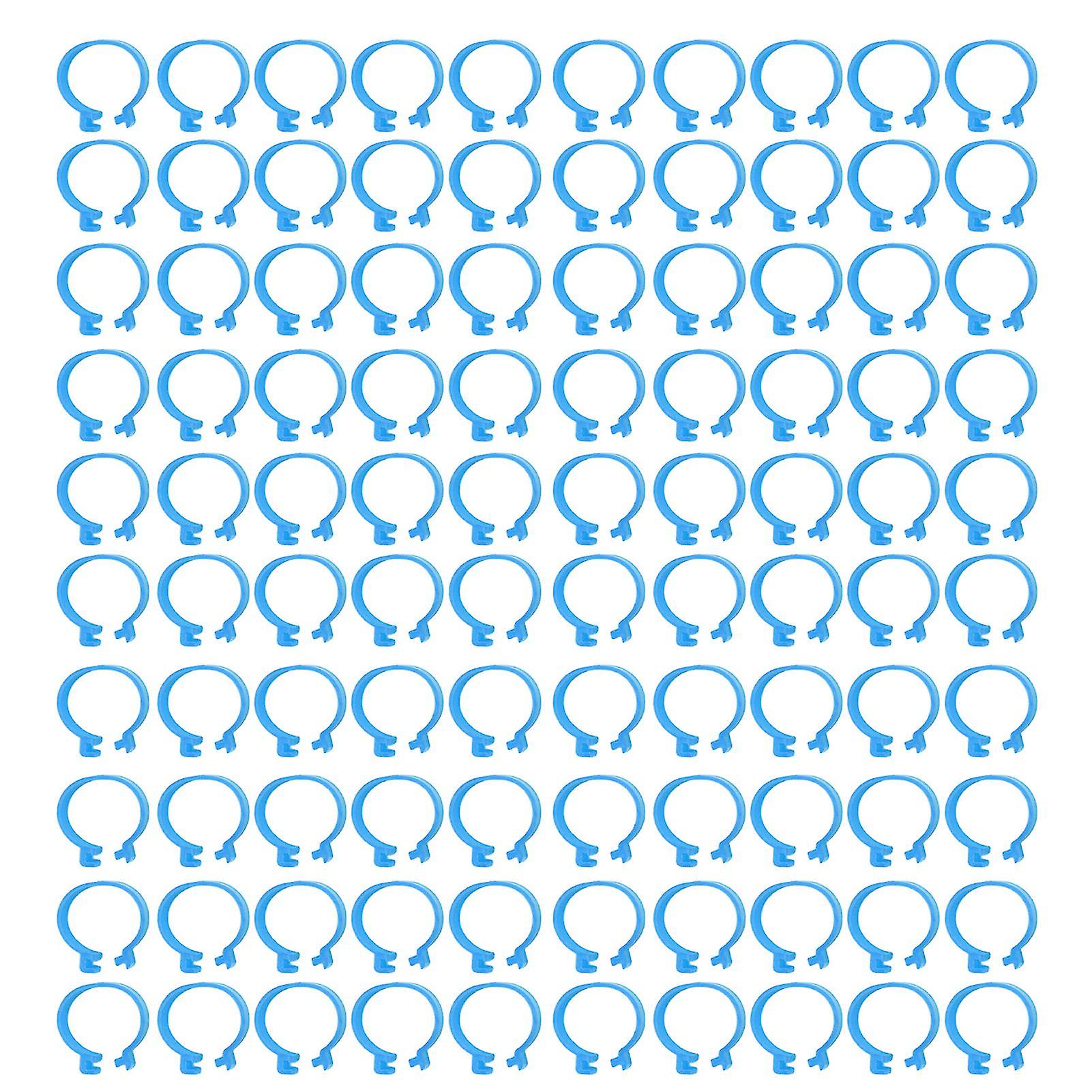 100 Pcs Poultry Chicken Bird Duck Foot Rings Leg Identification Open Loop Ankle Rings Blue 18mm