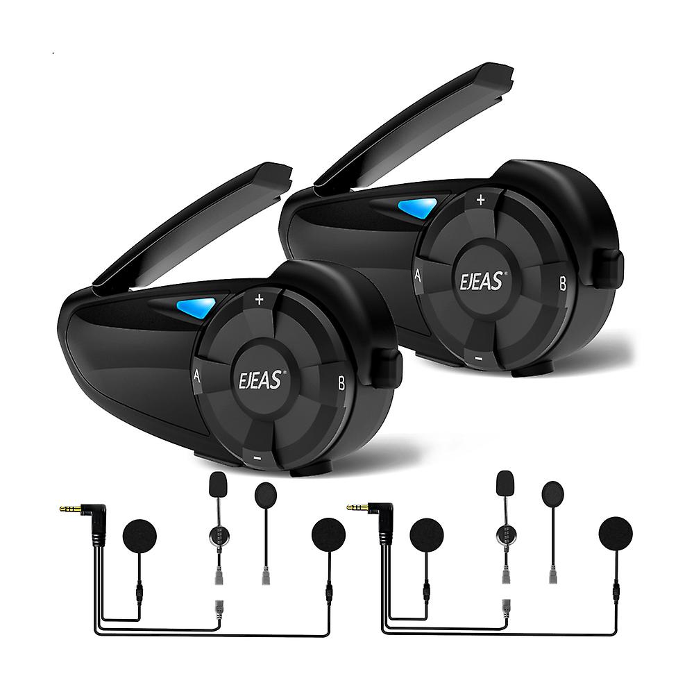 2pcs Motorcycle Helmet Intercoms 800m Bt Wireless Headset