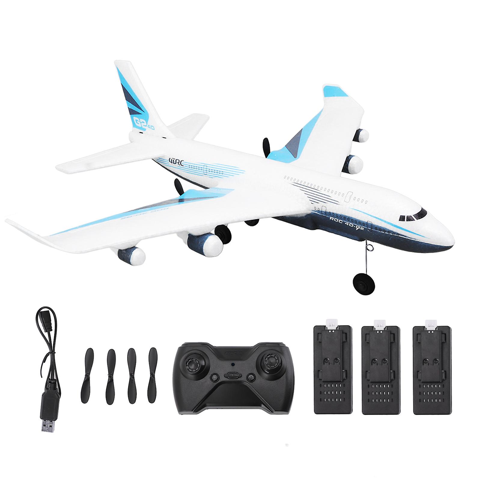 2.4Ghz 2 Channel Remote Control Airplane RC Airplane Glider for Over 14 Years Old Boys Girls Three Batteries