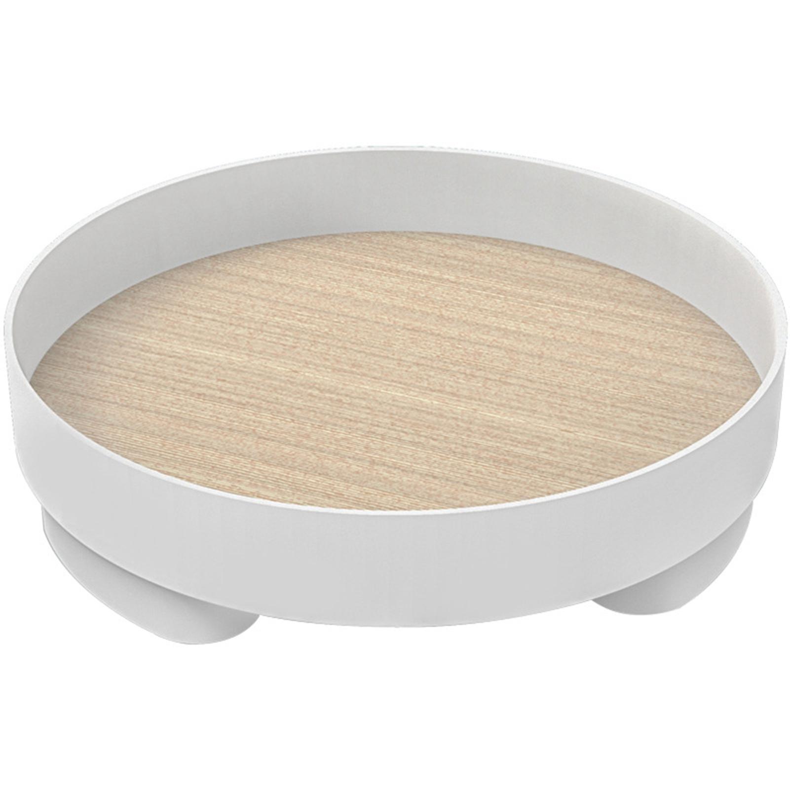 Desktop Storage Tray Nordic Style Advanced Texture Elegant Fashionable Nordic Style Tray for Home Office Large Wood Base