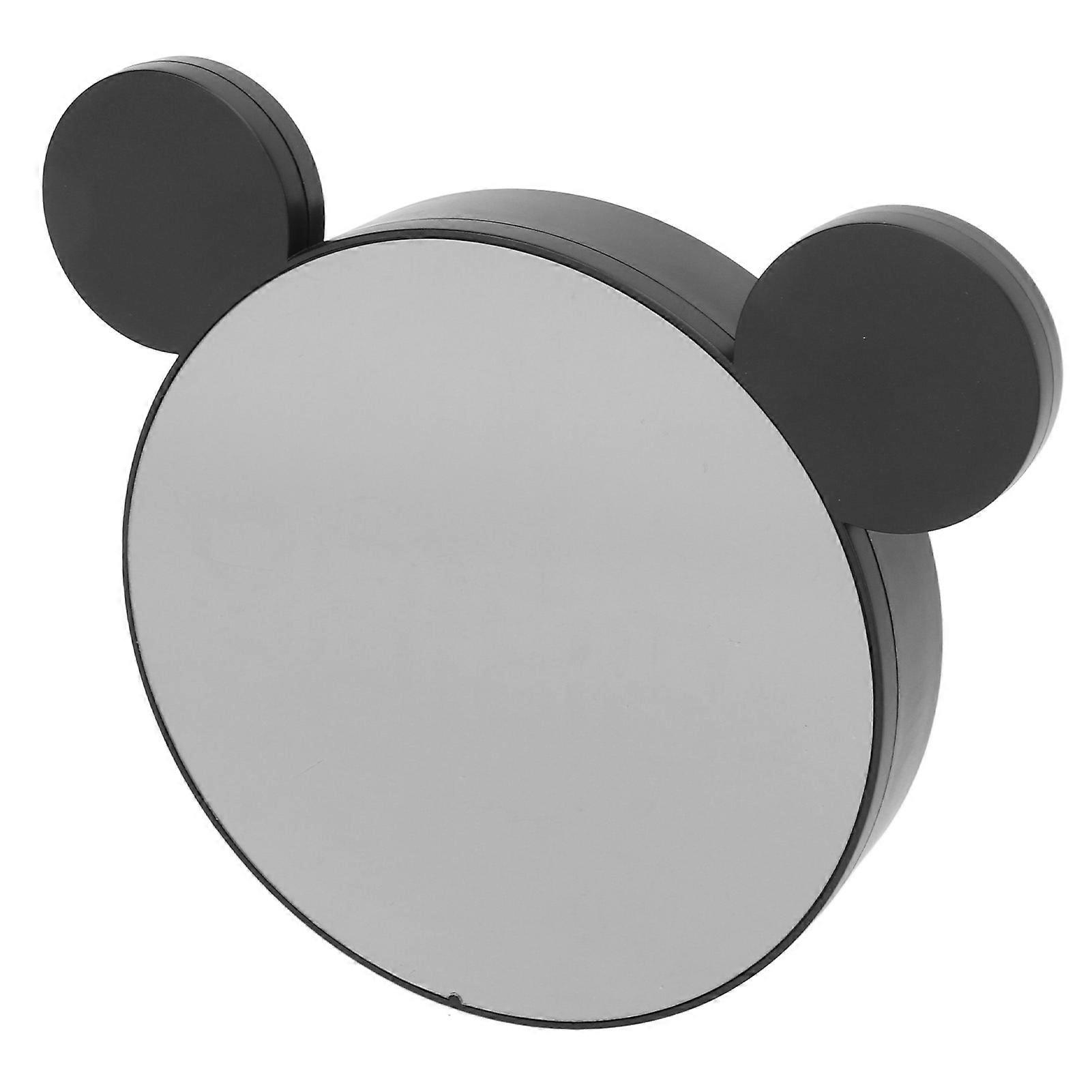 Digital Alarm Clock 14.9x14cm LED Mirror Surface Black Shell