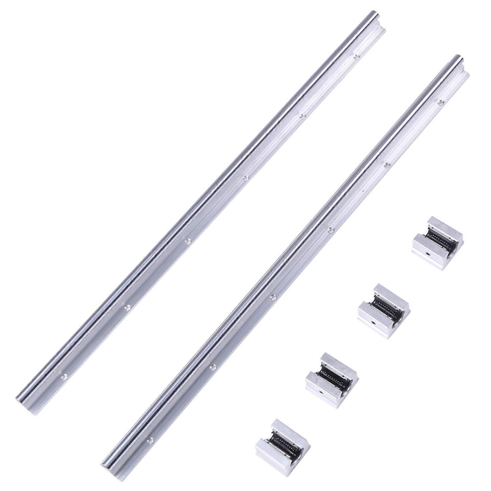 2pcs SBR12-600mm 12MM Linear Bearing Rail Slide Guide Shaft 4Pcs SBR12UU Blocks