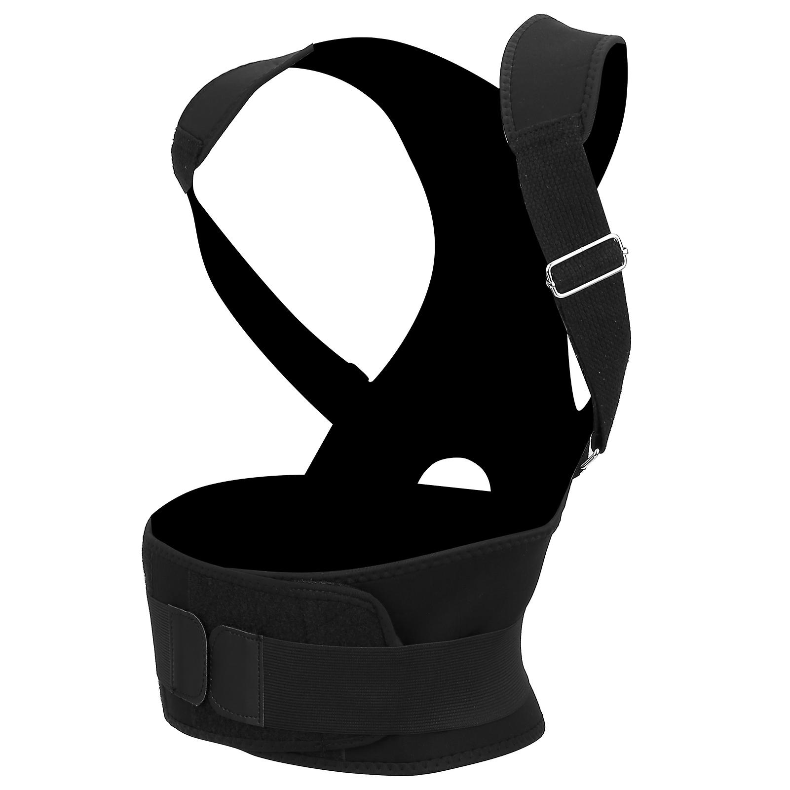 Back Posture Corrector Strength Training Hunchback Corrector Sitting Brace Black M