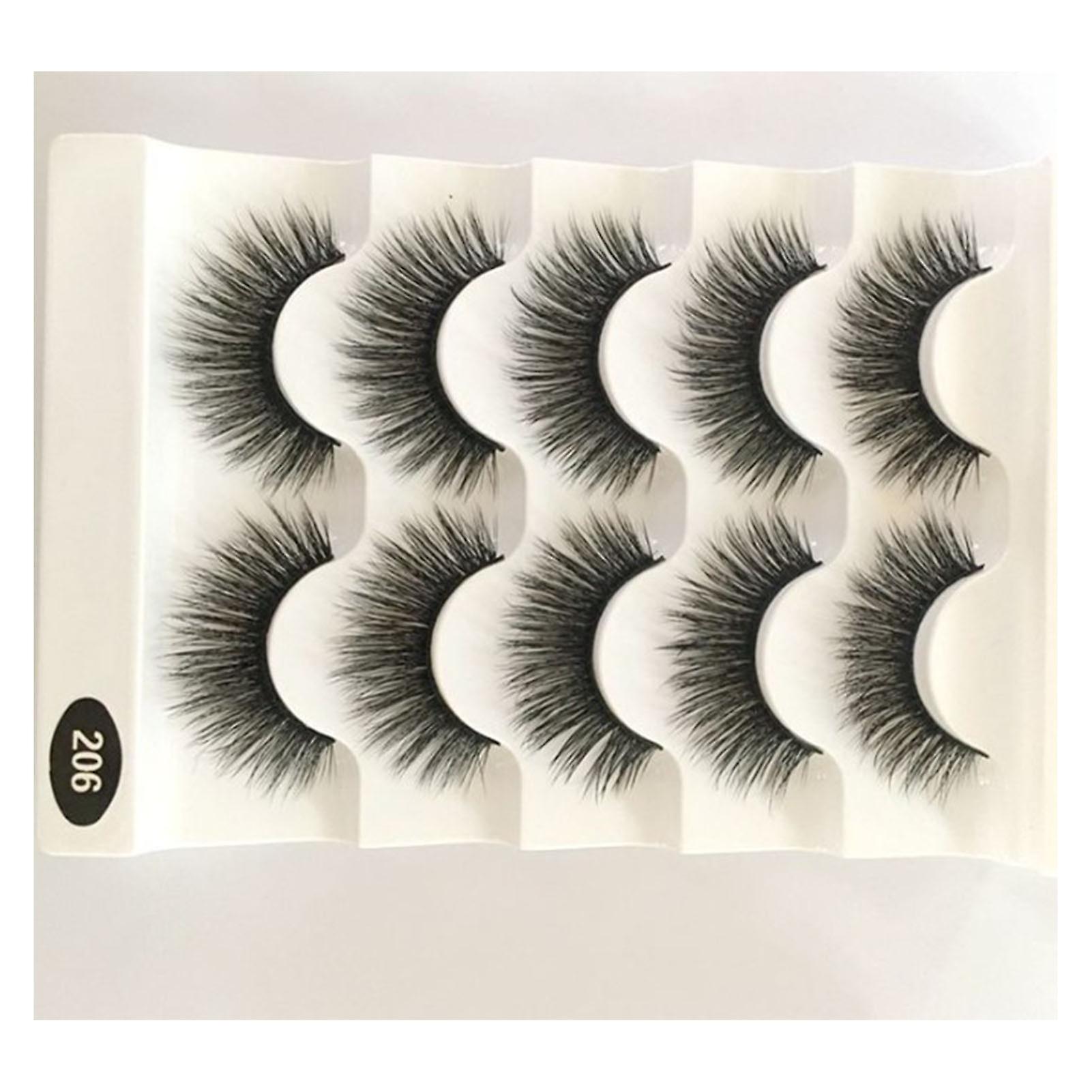 30 Pairs False Eyelashes 003 055 060 208 138 316 6 Styles Soft Lightweight Curly 3D False Lashes