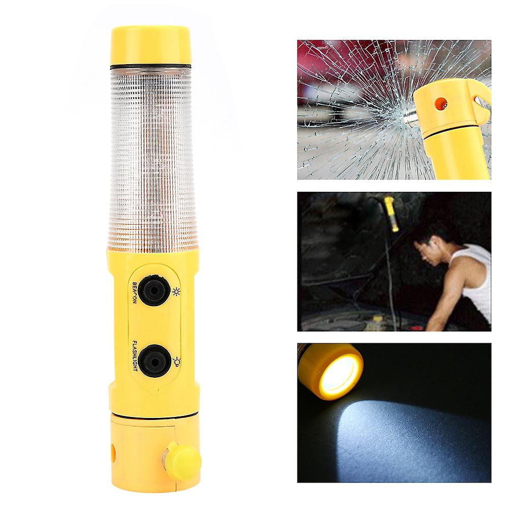 4-in-1 Emergency Escape Hammer with Flashlight, Cutter, 19.5cm