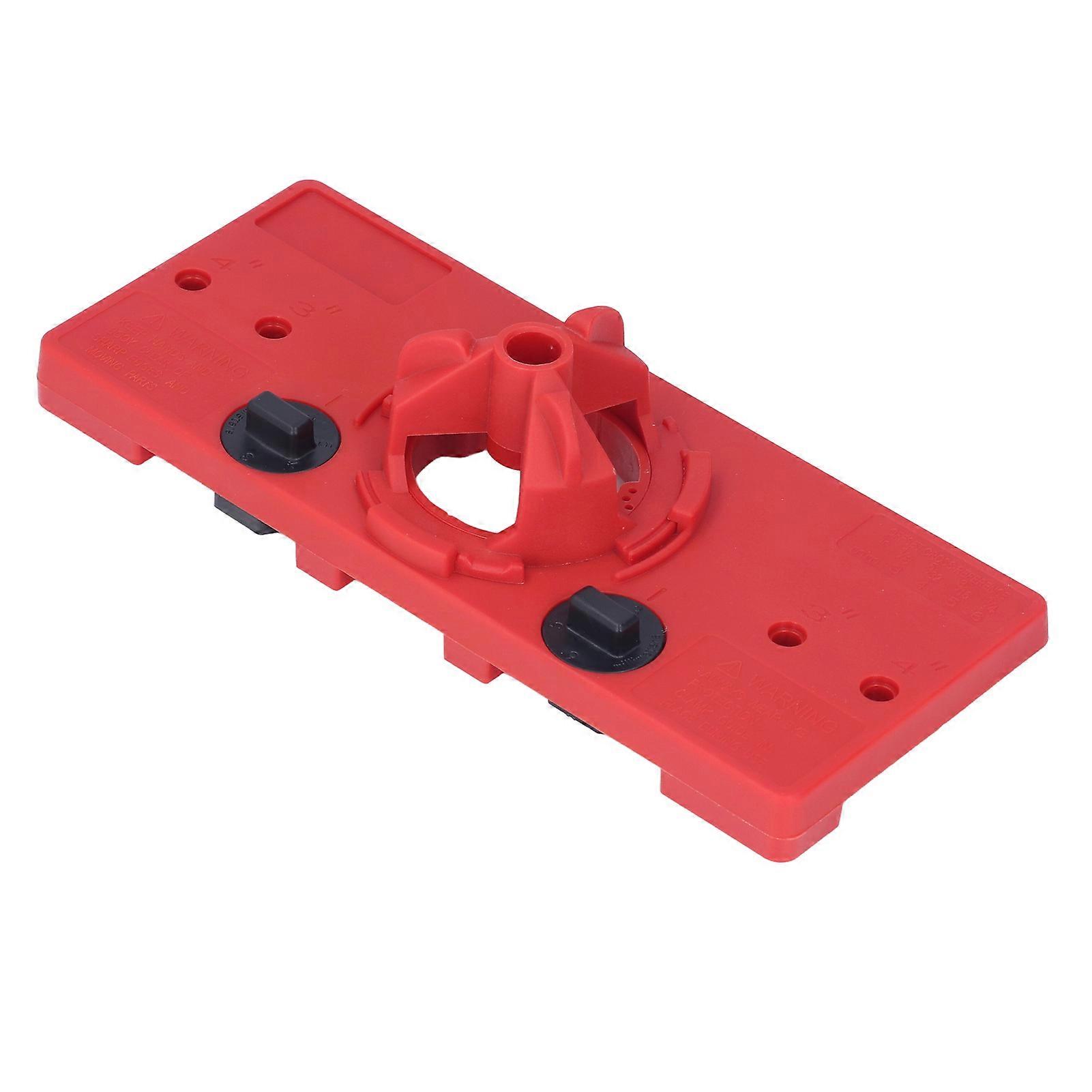Hinge Hole Saw Jig ABS Concealed Hinge Drilling Guide Locator Positioner Tool for Bench DrillRed