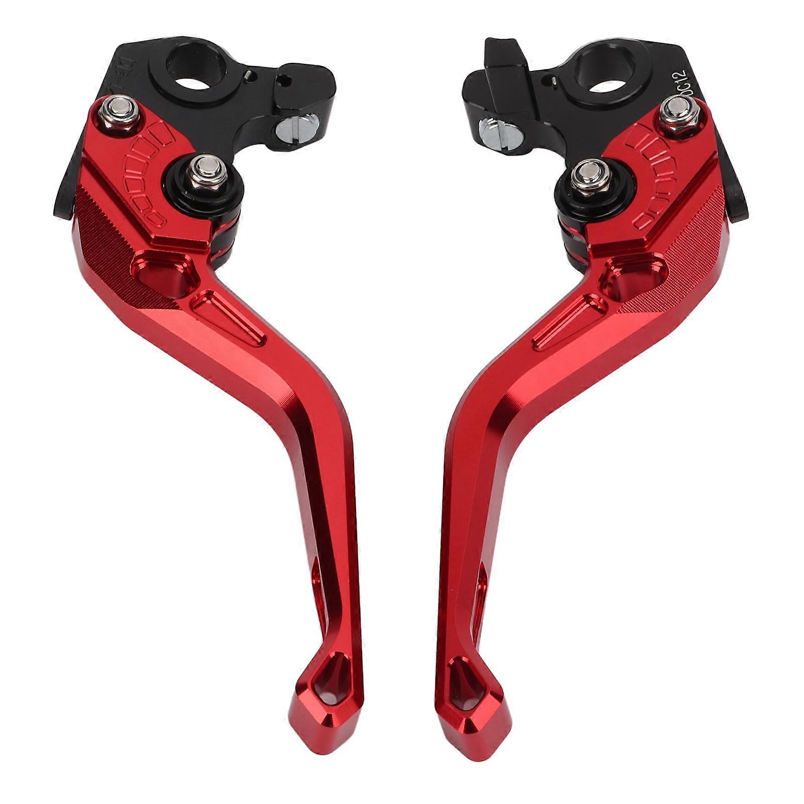 Motorcycle Short Brake Clutch Levers Adjustable Replacement for DUCATI Scrambler 400 800 1100 Sport SpecialRed